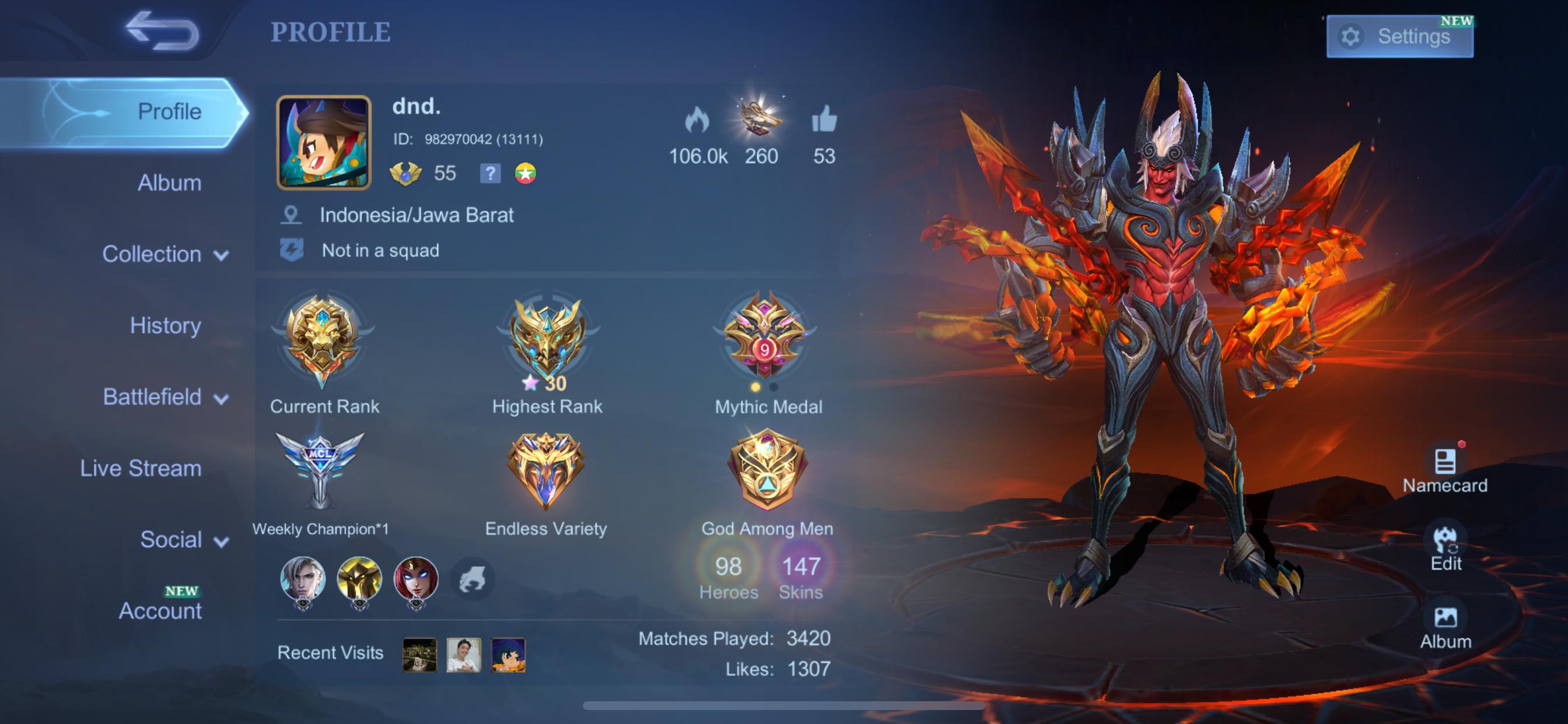 MOBILE LEGENDS TIER L V